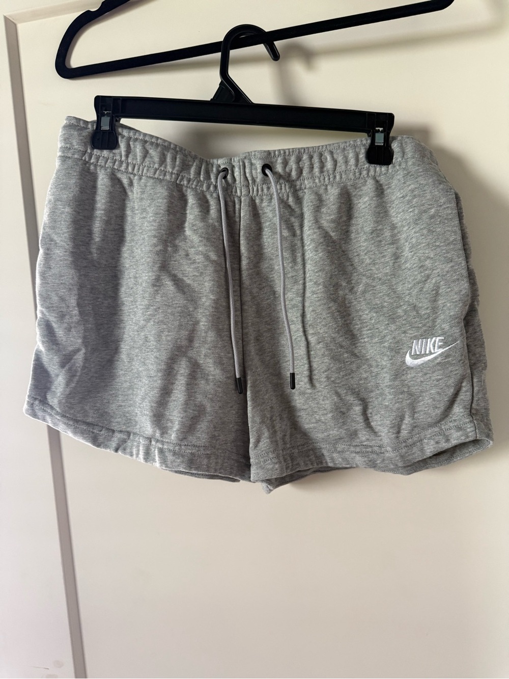 Nike Light Gray Athletic Drawstring Shorts